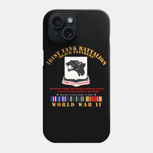 761st Tank Battalion - Black Panthers - WWII  EU SVC Phone Case by twix123844