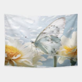 Butterfly Flower Nature Serene Tranquil Tapestry