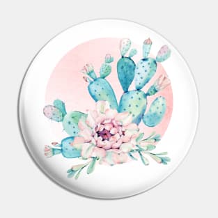 Rose Gold Succulent Sunshine II Pin