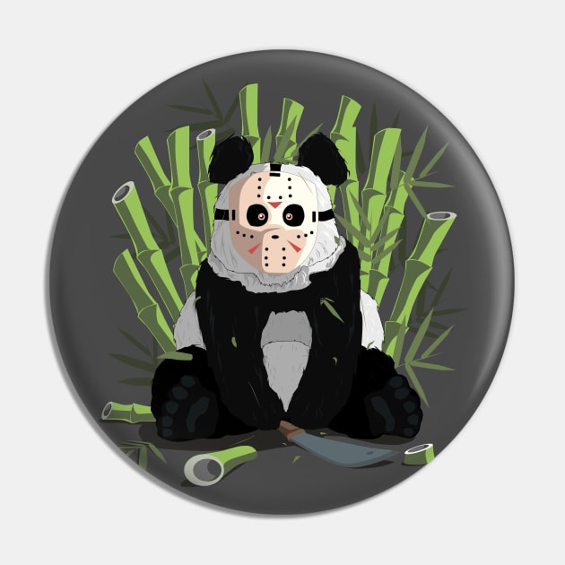 Jason mask panda Pin by CrimsonsDesign