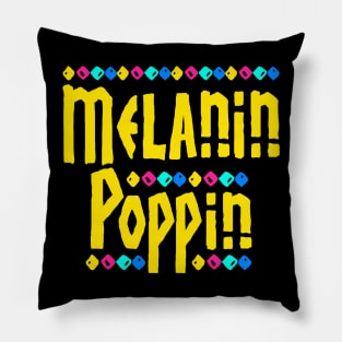 Melanin Poppin Black Pride Design Pillow