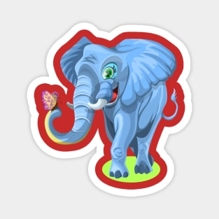 Elephant Illustration Magnet