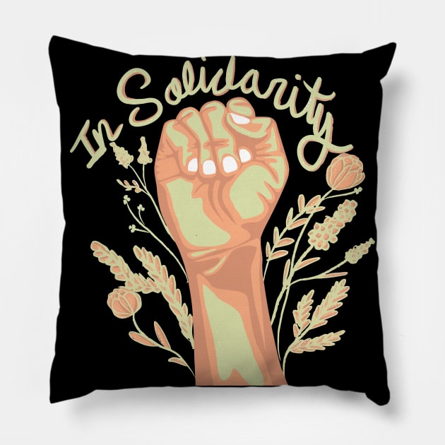 In Solidarity BLM Fist Pillow by mizoneroberto