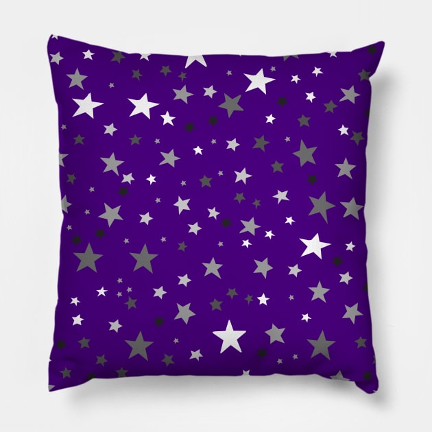 Stars In A Sea of Indigo Blue Pillow by Neil Feigeles