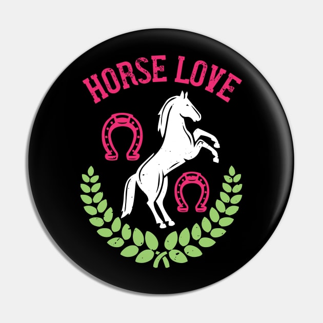 Horse Love Pin by HelloShirt Design