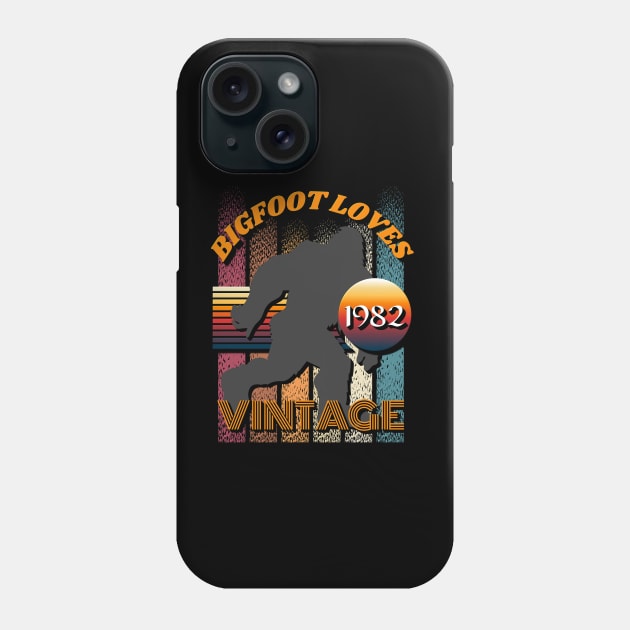 Bigfoot Loves Vintage 1982 Phone Case by Scovel Design Shop