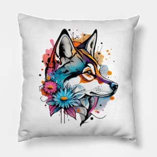 Charming Watercolor Dog Design for Dog Lovers Pillow