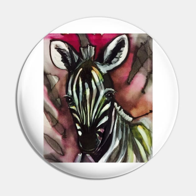 Zebra baby pink Pin by Pipsilk