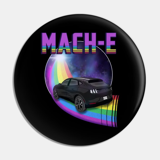 Mach-E Rides the Rainbow Galaxy in Shadow Black Pin by zealology