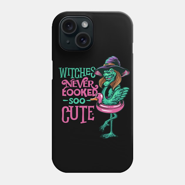 Flamingo Witch - Witches Never Looked So Cute Phone Case by obodo