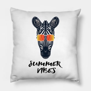 Summer Vibes Zebra Pillow