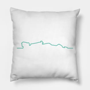 Mercedes F1 Car Line Art - 2022 Model Pillow