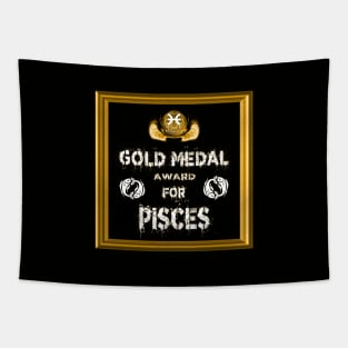 Pisces Birthday Gift Gold Medal Award Winner Tapestry