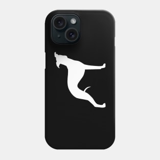 White Whippet Silhouette Phone Case