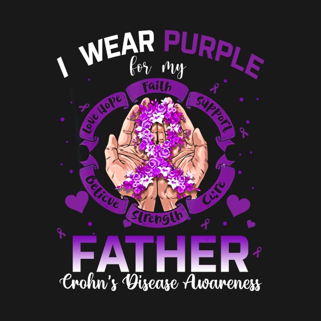 I Wear Purple For My Father Crohn's Disease Awareness by thavylanita