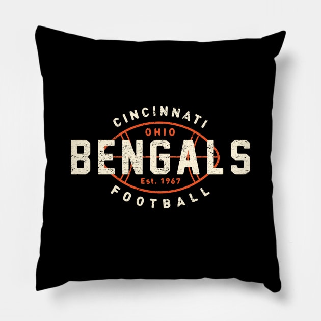 Cincinnati Bengals 2 by © Buck Tee Originals Pillow by Buck Tee