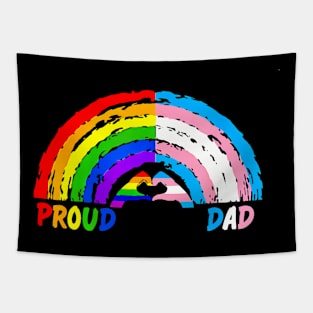 Mens Proud Dad LGBT And Transgender LGBTQ Gay Tapestry
