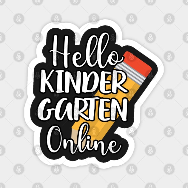 Online Hello Grade Virtual Back to School - Hello Kindergarten Online 2020 Magnet by WassilArt