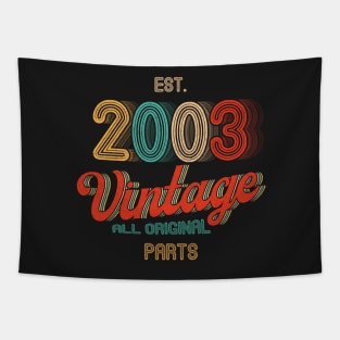 18th Birthday Gift Classic Vintage 2003 Tapestry