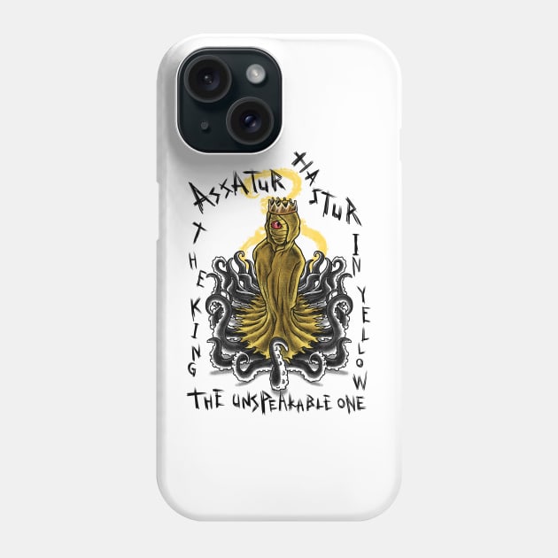 Summon the Madness: Hastur The King in Yellow Design Phone Case by Holymayo Tee