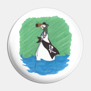 Boy on a bottle Pin