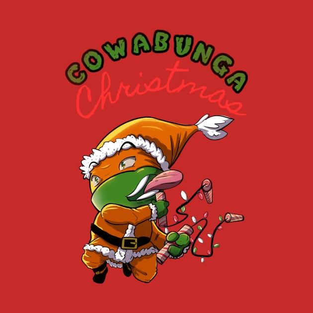 COWABUNGA CHRSTMAS MIKEY! by TLareauArt