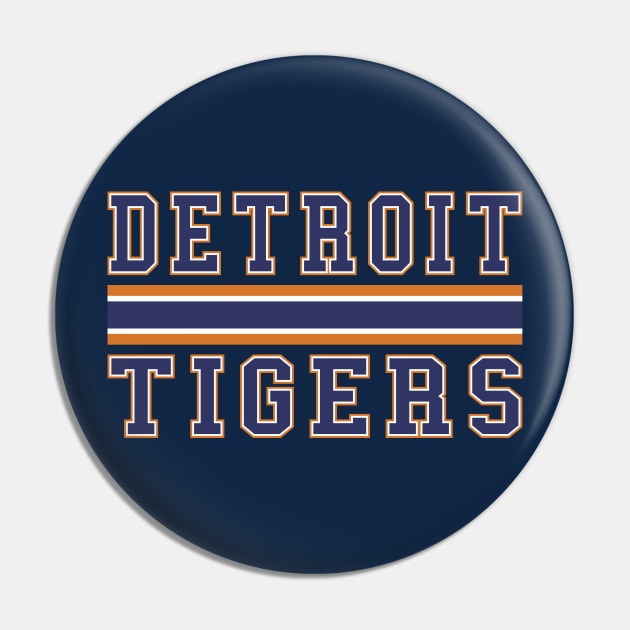 Detroit Tigers Baseball Pin by Cemploex_Art