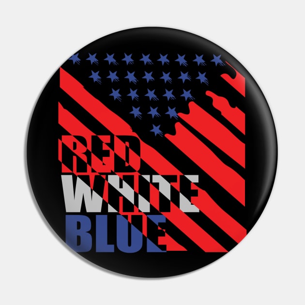 Red White Blue On Pin by Socity Shop