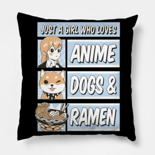 Anime Love, Dog Joy, Ramen Comfort Pillow