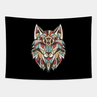 Wolf Mandala Tapestry