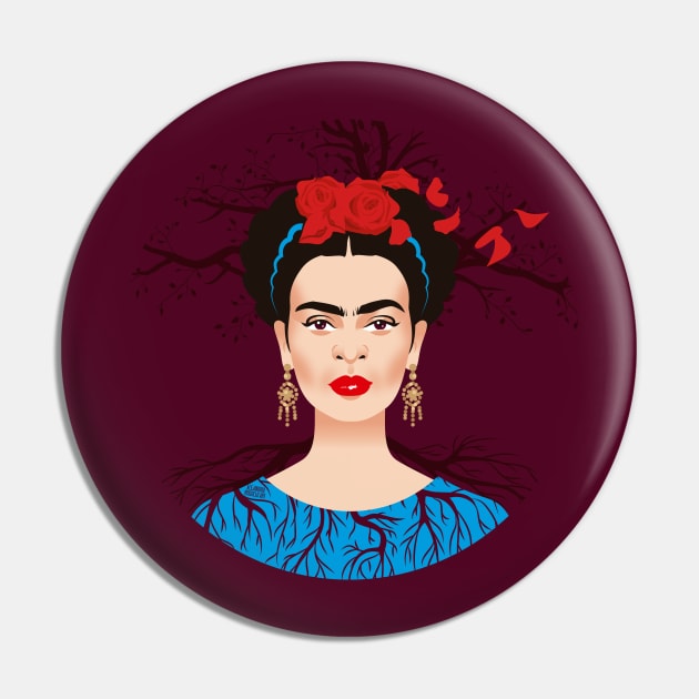 Frida 2.0 Pin by AlejandroMogolloArt