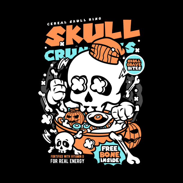 Halloween Skull Crunchies Cereal by EvcoStudio