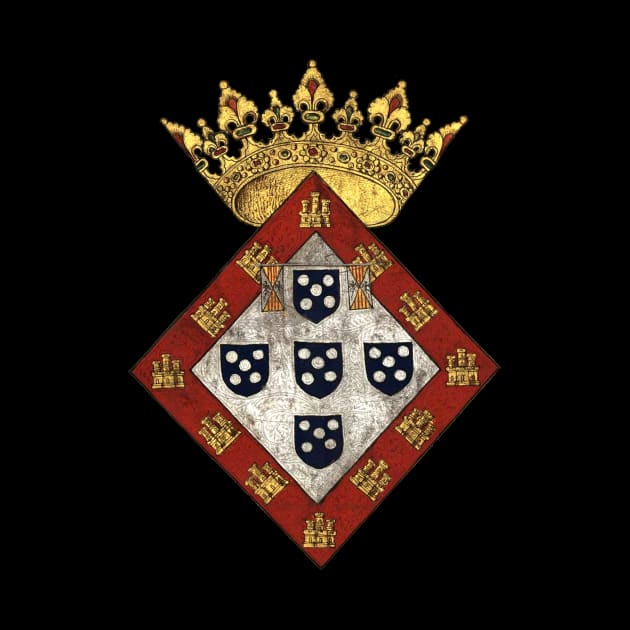 Royal Coat of Arms Queen of Portugal Renaissance Medieval by Pixelchicken