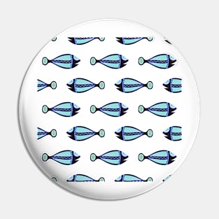 Abstract aboriginal art fish Pattern Pin