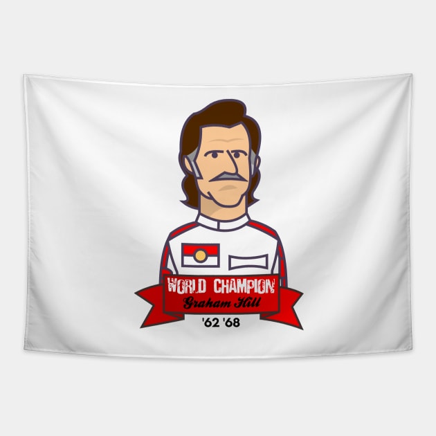 Graham HILL Tapestry by Cirebox