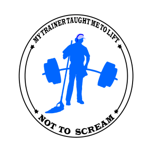 Anatoly-my trainer taught me to lift not to scream-funny gym prank - black and blue design T-Shirt