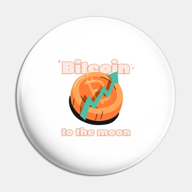 bitcoin to the moon Pin by AA