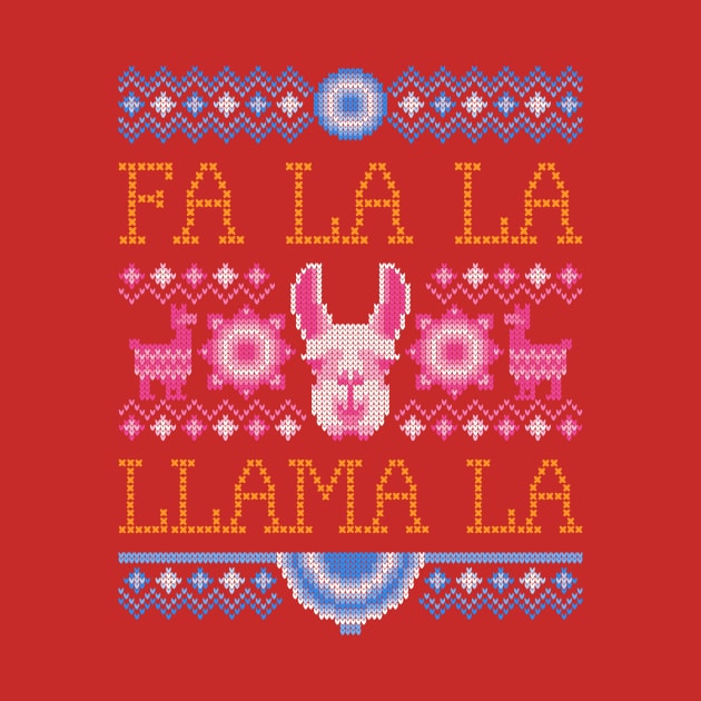 Fa la la Llama La Ugly Sweater by Evlar