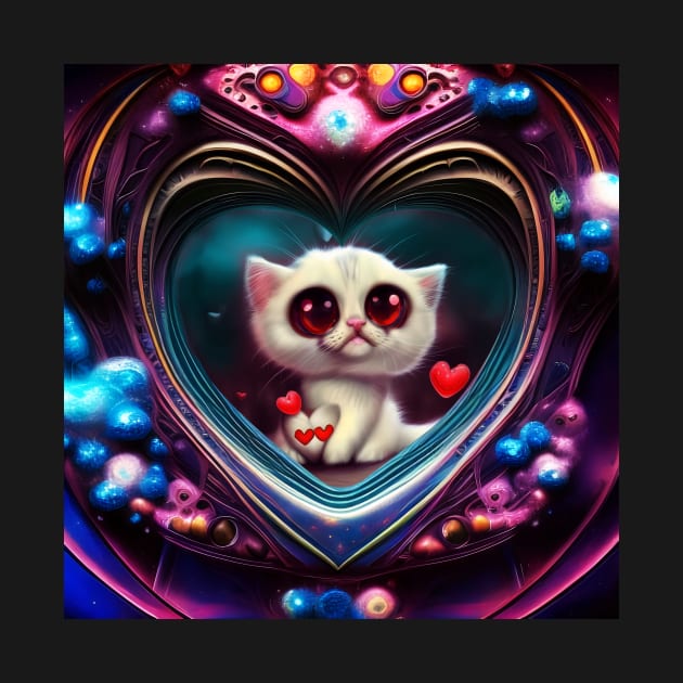 Valentine's Day Kitten Too Cute for Words by Nicky2342