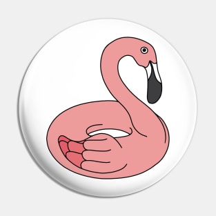 Pink Flamingo Pool Floatie Pin