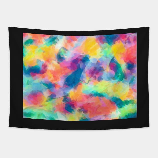 Colorful Splatter Tapestry by jillnightingale