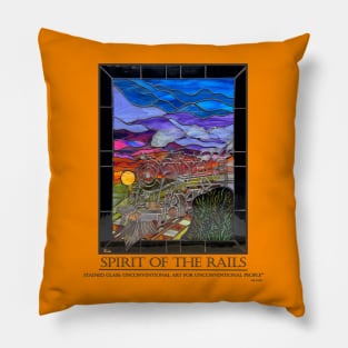 Spirit of the Rails Stained Glass for Light Pillow