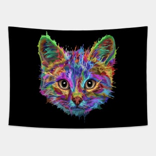 Splash Art Cat T Shirt | Gifts for Cat lovers Tapestry