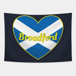 Broadford Scotland UK Scotland Flag Heart Tapestry