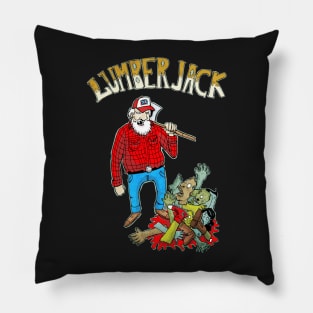 lumberjack vs zombies Pillow