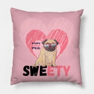 sweet pug Pillow