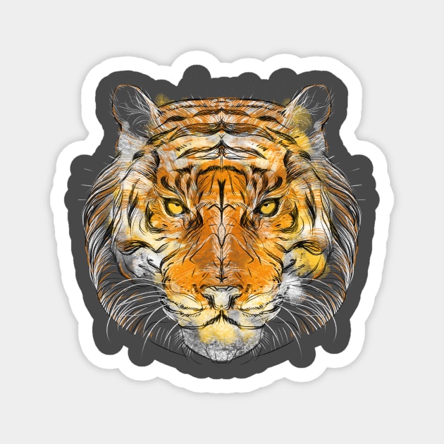 ornamental tiger Magnet by kharmazero