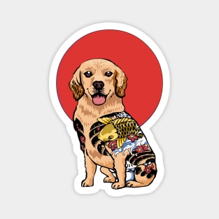 Golden Retriever Yakuza Magnet