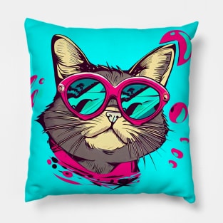 My chill cat IN SUMMER! (No Background) Pillow