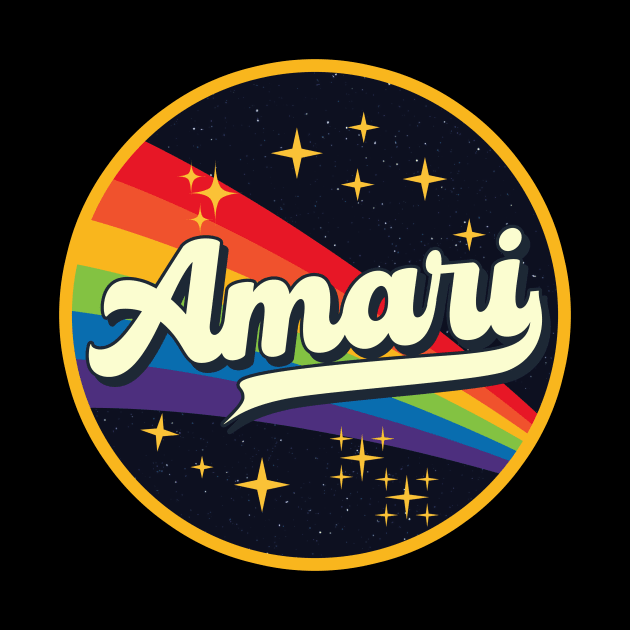 Amari // Rainbow In Space Vintage Style by LMW Art